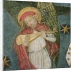 Angel musician playing a mandora by French School