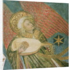 Angel musician playing a lute by French School