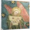 Angel musician playing a psaltery by French School