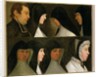 Study of Nuns, a Novice and an Abbot by German School