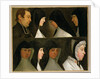 Study of Nuns, a Novice and an Abbot by German School