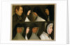 Study of Nuns, a Novice and an Abbot by German School