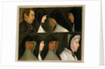 Study of Nuns, a Novice and an Abbot by German School