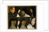 Study of Nuns, a Novice and an Abbot by German School