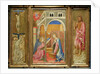 Tryptic of St. John the Baptist. Painting on wood attributed to Giovanni di Tommasino Crivelli. by School Italian