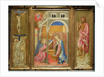 Tryptic of St. John the Baptist. Painting on wood attributed to Giovanni di Tommasino Crivelli. by School Italian