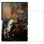 The inhabitants of Aix rescuing Marseille against the Aragonese: The fleet of Alfonso V of Aragon fires and sacked Marseille in 1423 by Michel Francois Dandre-Bardon