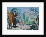 Visiting Cezanne or Cezanne painting in the countryside by Maurice Denis