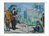 Visiting Cezanne or Cezanne painting in the countryside by Maurice Denis