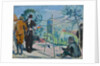 Visiting Cezanne or Cezanne painting in the countryside by Maurice Denis