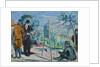 Visiting Cezanne or Cezanne painting in the countryside by Maurice Denis