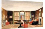 A drawing room with two seated women, c.1850 by Unknown Artist