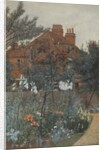 View of a garden in Bedford Park, 1885 by Frederick Hamilton Jackson