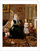 Group portrait of Henry Clark's mother-in-law, Mrs Davies, and four of his children by William Holman Hunt