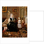 Group portrait of Henry Clark's mother-in-law, Mrs Davies, and four of his children by William Holman Hunt