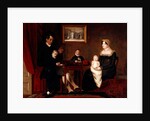 Group portrait of an unidentified family in a domestic interior, c.1815-20 by Unknown Artist