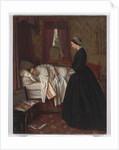 Domestic interior with a sleeping soldier, 1860s by Unknown Artist