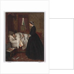 Domestic interior with a sleeping soldier, 1860s by Unknown Artist