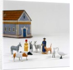 Figures in front of a Noah's ark, c.1840 by German School