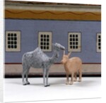 Camel and rhino in front of Noah's ark, c.1840 by German School