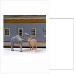 Camel and rhino in front of Noah's ark, c.1840 by German School