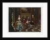 Portrait of a family in an interior, thought to be the Roubel family, 1750s by English School