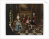 Portrait of a family in an interior, thought to be the Roubel family, 1750s by English School