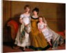 Portrait of a woman with two children in a domestic interior, c.1815 by Alfred-Edward Chalon
