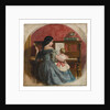 Domestic Interior with a mother and child seated at a piano, c.1860 by Charles West Cope