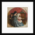 Domestic Interior with a mother and child seated at a piano, c.1860 by Charles West Cope