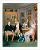A family scene in a domestic interior, c.1815-20 by English School