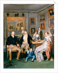 A family scene in a domestic interior, c.1815-20 by English School