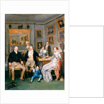 A family scene in a domestic interior, c.1815-20 by English School