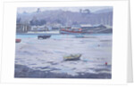 Salcombe - Grey Day - Fisherman's Quay by Jennifer Wright