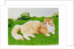 Ginger Cat in Field by Joan Freestone