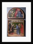 The Annunciation and The Visitation, two paintings constituting an altarpiece, 1530-35 by Lorenzo Lotto