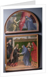 The Annunciation and The Visitation, two paintings constituting an altarpiece, 1530-35 by Lorenzo Lotto