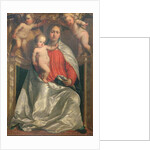 Madonna and Child crowned by two angels, c.1530 by Girolamo Romanino