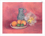 Still life of fruit and jug by Joyce Haddon