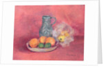 Still life of fruit and jug by Joyce Haddon
