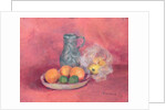 Still life of fruit and jug by Joyce Haddon