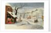 Flight into Egypt in a winter landscape by Abel Grimmer or Grimer