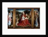 Triptych of the Virgin and Child surrounded by musical angels, c.1500 by Master of the Embroidered Foliage