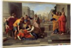 Saphira's death, 17th century by Nicolas Poussin