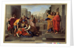 Saphira's death, 17th century by Nicolas Poussin