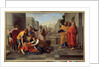 Saphira's death, 17th century by Nicolas Poussin