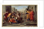 Saphira's death, 17th century by Nicolas Poussin