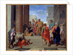 Saint Peter and Saint John waging the lame, 1655 by Nicolas Poussin