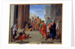 Saint Peter and Saint John waging the lame, 1655 by Nicolas Poussin