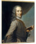 Portrait of Voltaire holding a copy of “La Henriade”, 1736 by Maurice Quentin de la Tour